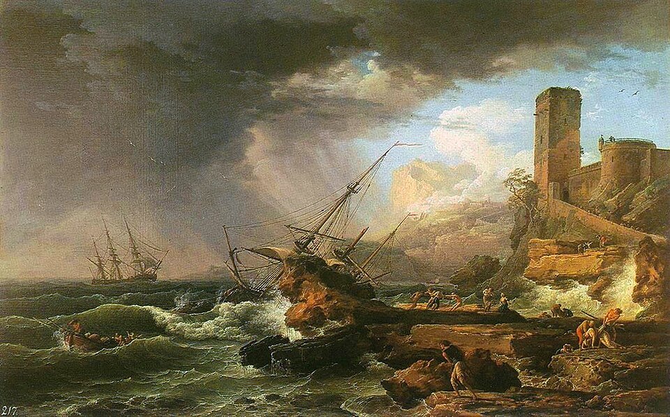 A Storm with a Shipwreck, Claude-Joseph Vernet